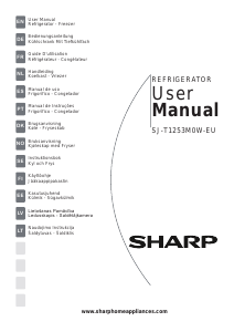 Vadovas Sharp SJ-T1253M0W Šaldytuvas-šaldiklis