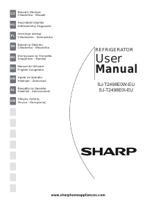 Instrukcja Sharp SJ-T2498E0I Lodówko-zamrażarka