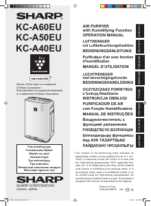 Manual Sharp KCA60EUW Purificador de ar