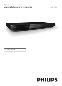 Manual Philips BDP2700 Blu-ray Player