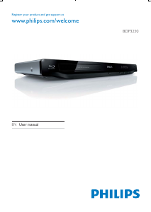 Manual Philips BDP3250 Blu-ray Player