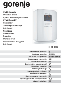 Handleiding Gorenje H50DW Luchtbevochtiger