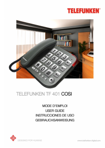 Mode d’emploi Telefunken TF 401 Cosi Téléphone