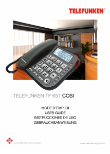 Bedienungsanleitung Telefunken TF 651 Cosi Telefon