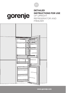 Manual Gorenje RKI5182A1UK Fridge-Freezer