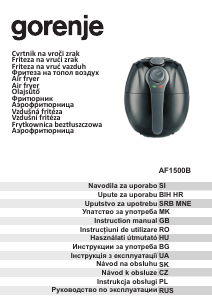 Návod Gorenje AF1500B Fritéza