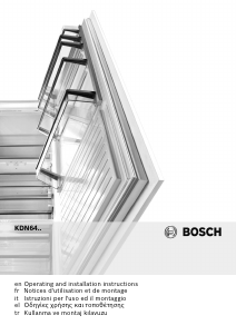 Εγχειρίδιο Bosch KDN64VL21N Ψυγειοκαταψύκτης