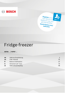 Manual Bosch KIF87PF30 Fridge-Freezer