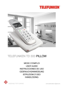 Mode d’emploi Telefunken TD 302 Pillow Téléphone sans fil