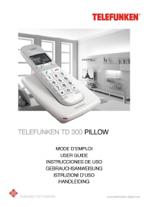 Manuale Telefunken TD 351 Pillow Telefono senza fili