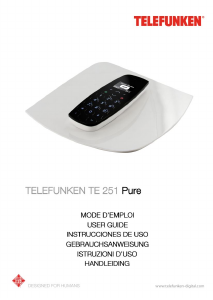 Mode d’emploi Telefunken TE 251 Pure Téléphone sans fil
