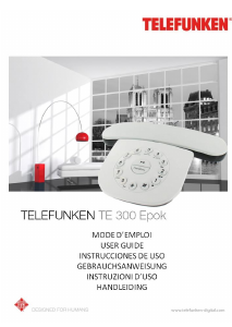 Manual Telefunken TE 301 Epok Telefone sem fio