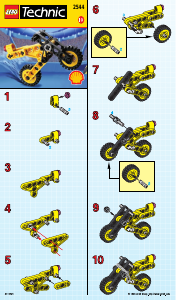 كتيب ليغو set 2544 Technic دراجة نارية