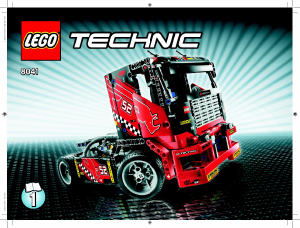 Bedienungsanleitung Lego set 8041 Technic Rennwagen Renn-Truck