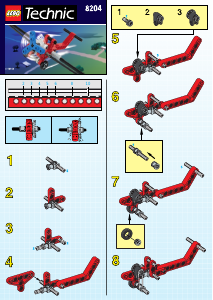 Manual de uso Lego set 8204 Technic Avión