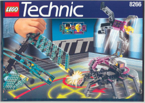 Handleiding Lego set 8266 Technic Blue flash versus de Arachnophob