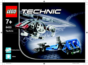 Bedienungsanleitung Lego set 8433 Technic Tieflader mit Hubschrauber