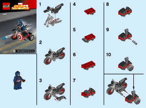 Bedienungsanleitung Lego set 30447 Super Heroes Captain America Motorrad