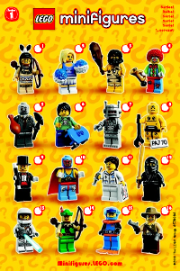 Manual Lego set 8683 Collectible Minifigures Series 1