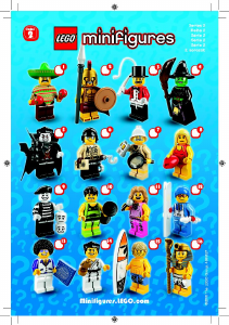 Bruksanvisning Lego set 8684 Collectible Minifigures Series 2