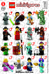 Rokasgrāmata Lego set 8827 Collectible Minifigures Series 6