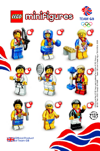 Manual Lego set 8909 Collectible Minifigures Team GB