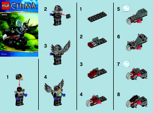 Handleiding Lego set 30254 Chima Razcal's dubbele crosser