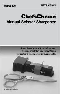 Manual Chef'sChoice Manual 490 Scissor Sharpener