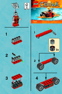 Handleiding Lego set 30265 Chima Worriz' fire bike