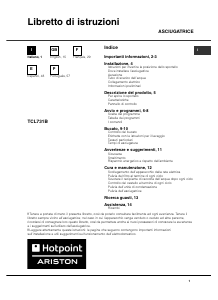 Manual Hotpoint-Ariston TCL731B Máquina de secar roupa