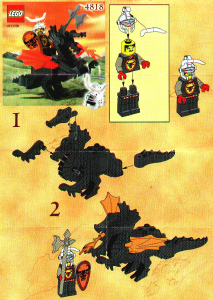 Manual Lego set 4818 Knights Kingdom Dragão