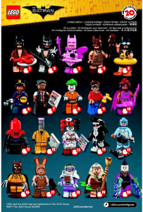 Manual Lego set 71017 Collectible Minifigures O filme LEGO Batman