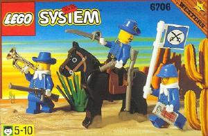 Handleiding Lego set 6706 Western Colonel Jefferson met zijn troepen