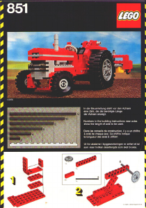 Handleiding Lego set 851 Technic Tractor