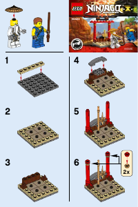 Manual Lego set 30424 Ninjago Wu-Cru training dojo