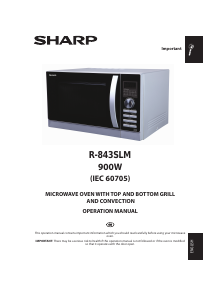 Manual Sharp R-843SLM Microwave