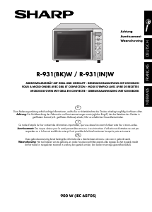 Mode d’emploi Sharp R-931BKW Micro-onde