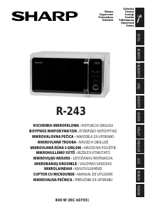 Návod Sharp R-243W Mikrovlnná rúra