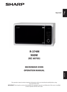 Manual Sharp R-374WM Microwave