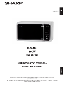 Manual Sharp R-664WM Microwave