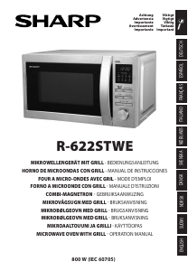 Bruksanvisning Sharp R-622STWE Mikrovågsugn