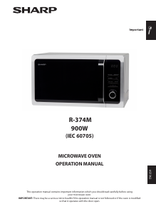 Manual Sharp R-374KM Microwave