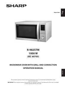 Manual Sharp R-982STM Microwave