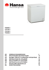 Manual Hansa FS150.3 Congelator