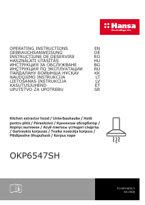 Rokasgrāmata Hansa OKP6547SH Tvaika nosūcējs