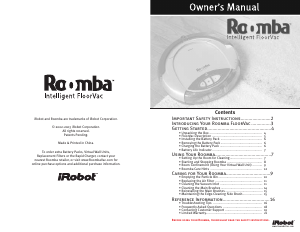 Manual iRobot Roomba Vacuum Cleaner