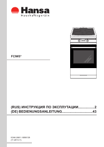 Руководство Hansa FCIW53200 Кухонная плита