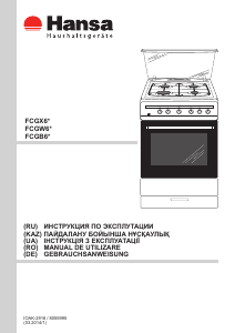 Руководство Hansa FCGX62100 Кухонная плита