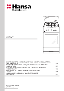 Руководство Hansa FCGW52028 Кухонная плита