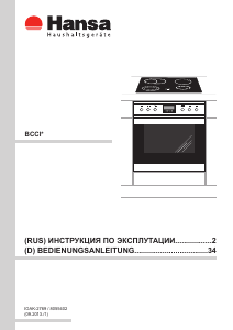 Руководство Hansa BCCI62096015 Кухонная плита